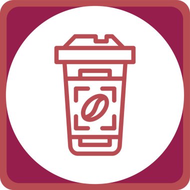 kahve simgesi, vektör illüstrasyonu