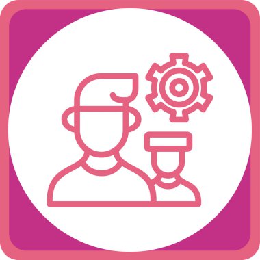 Mühendis simgesi, vektör illüstrasyonu