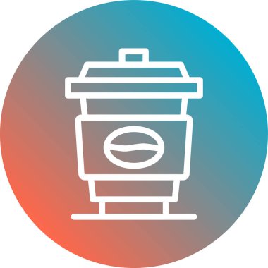 sıcak kahve simgesi, vektör illüstrasyonu