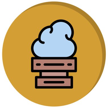 Bir kahve fincanının çizgi film ikonunun vektör çizimi