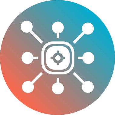 Eşsiz küresel veri ağı vektör simgesi