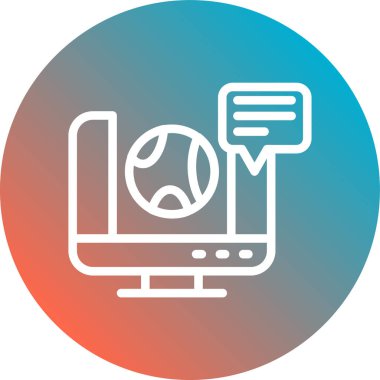 Futbol. Web simgesi basit illüstrasyon