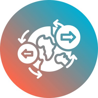 vektör okları düz biçim simgesi