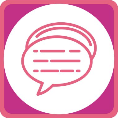 Konuş. Web simgesi basit illüstrasyon