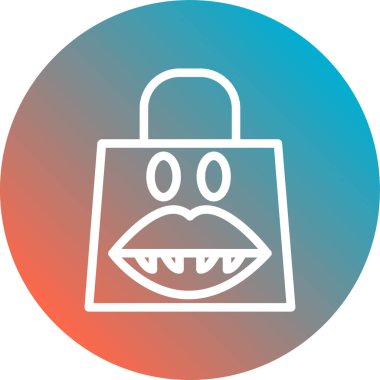 Mavi çizgi karnaval maskesi simgesi beyaz arkaplanda izole edildi. Maskeli balo maskesi. Doğum günün kutlu olsun. Çember düğmesi. vektör illüstrasyonu