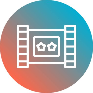 Sinema simgesinin vektör illüstrasyonu