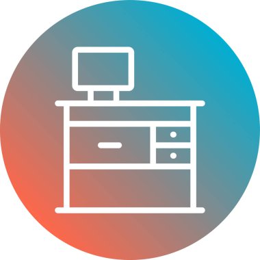 Yazıcı. Web simgesi basit illüstrasyon