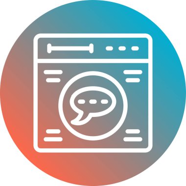 Sohbet balonu simgesinin vektör çizim