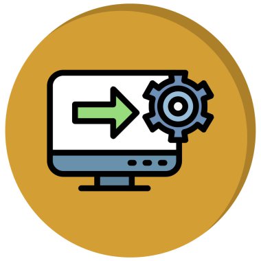 bilgisayar simgesi vektör illüstrasyonu