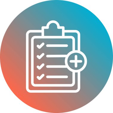 Kontrol listesi simgesinin vektör illüstrasyonu