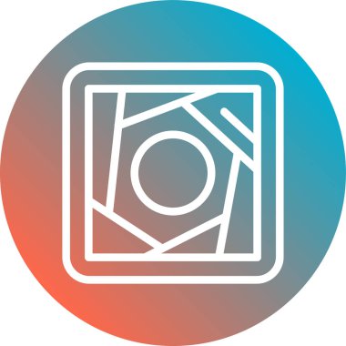 Bir çerçevenin bir simgesinin vektör illüstrasyonu