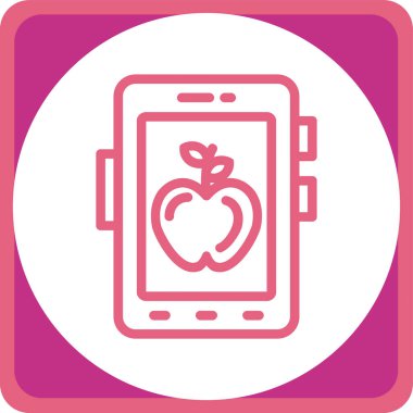 mobil elma. Basit resimleme