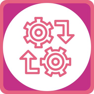 Dişliler. Web simgesi basit tasarım