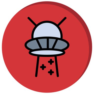 UFO simgesinin vektör illüstrasyonu