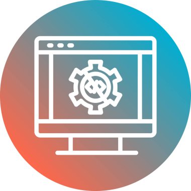 Simge, vektör illüstrasyonu ayarlanıyor