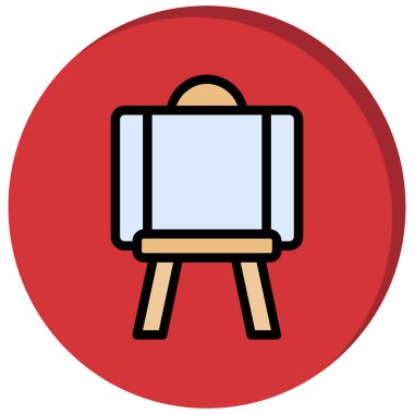 Sandalye. Web simgesi basit illüstrasyon