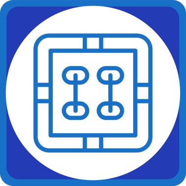 Bir çip simgesinin vektör çizimi