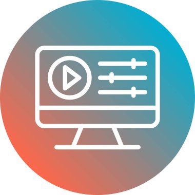 Vektör TV simgesi illüstrasyonu