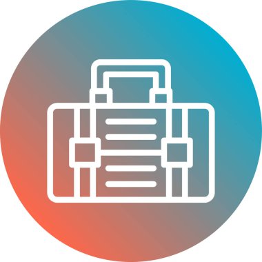 sırt çantası simgesi vektör illüstrasyonu