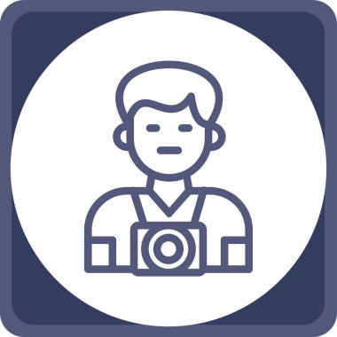 Fotoğrafçı modern simgesinin vektör illüstrasyonu