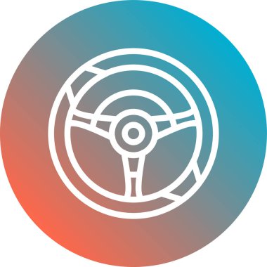 Bir tekerlek simgesinin vektör illüstrasyonu