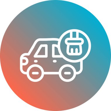 Araba simgesinin vektör illüstrasyonu