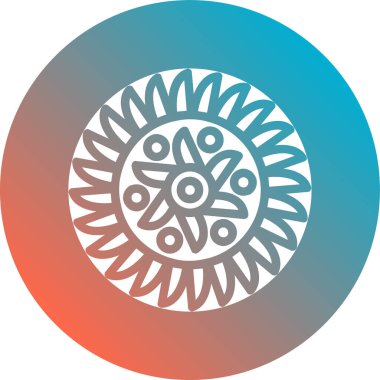 Güneş ve deniz ikonunun vektör çizimi, düzenlenebilir