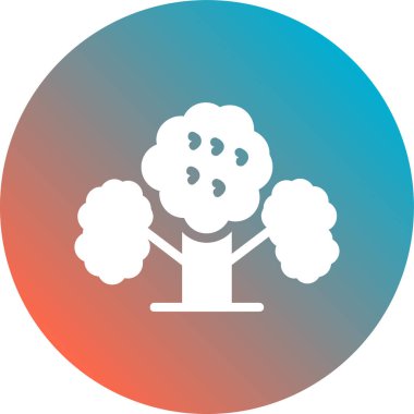 Ağaç simgesinin vektör illüstrasyonu