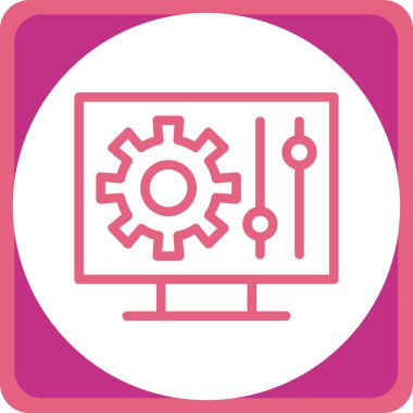 Ayarlama. Web simgesi basit illüstrasyon