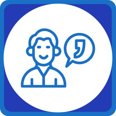 Konuş. Web simgesi basit illüstrasyon