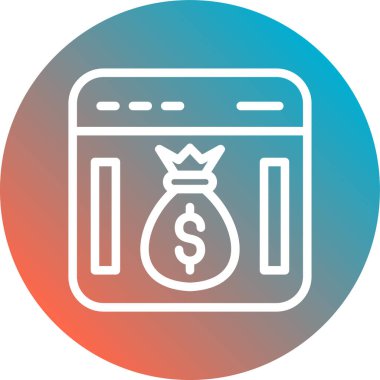 Dolar vektör simgesi modern basit illüstrasyon, dolar