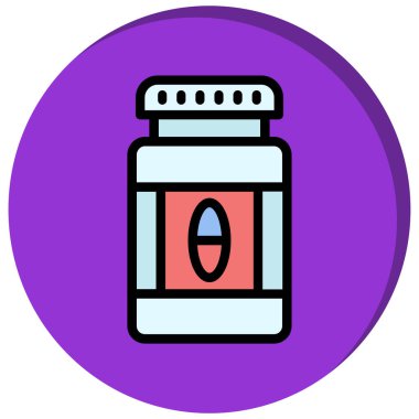 Şişe. Web simgesi basit illüstrasyon