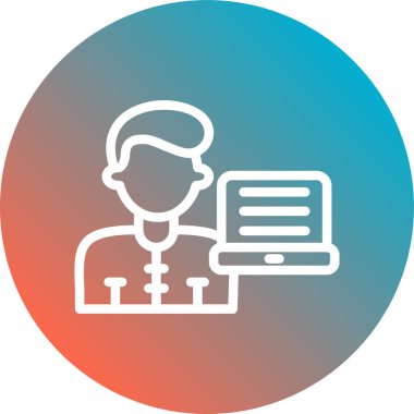 Vektör resimleme simgesi, insan ve çalışma