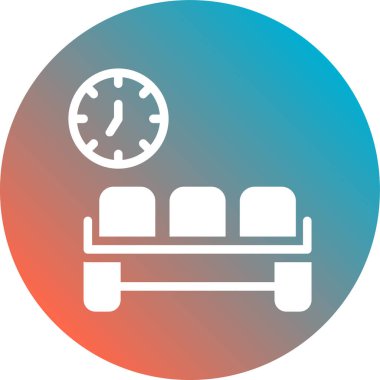 kanepe vektör çember simgesi