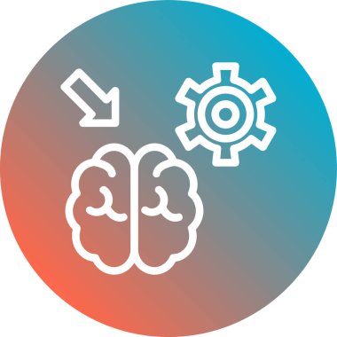 vektör beyin düz çizimi