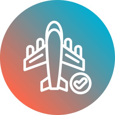 Moda tarzında izole edilmiş uçak simgesi