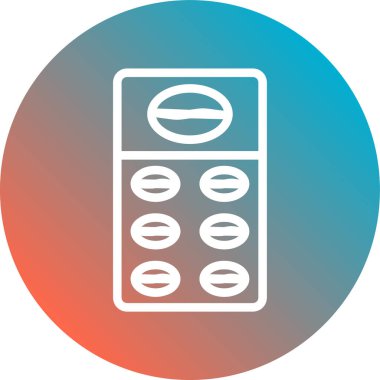 Hesap makinesi basit simgesinin vektör illüstrasyonu