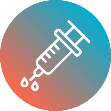 Şırınga yuvarlak vektör simgesi