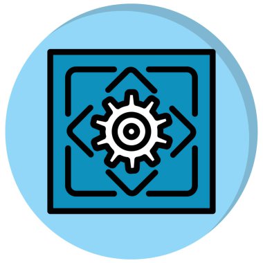 Teçhizat Web simgesi basit illüstrasyon