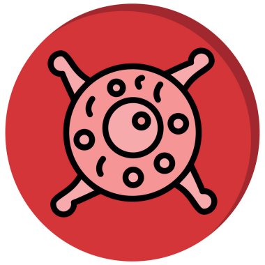 Kırmızı çizgi film simgesinin vektör çizimi