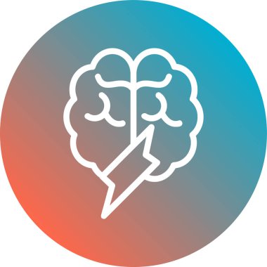 Beyin. Web simgesi basit tasarım