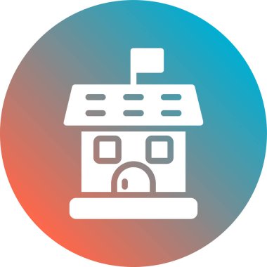 Ev. Web simgesi basit illüstrasyon