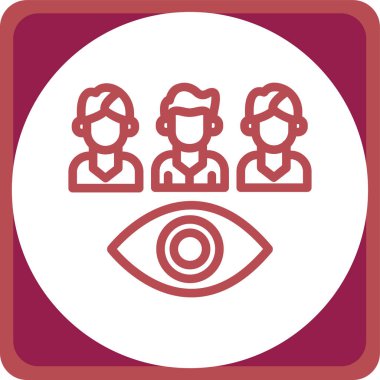 Bir göz simgesinin vektör illüstrasyonu