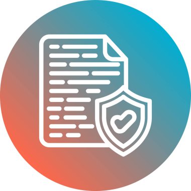 Beyaz arka planda kalp ikonu olan beyaz çizgi kalkanı. Aşk ikonu. Güvenliği seviyorum. Güvenlik koruma ikonu. Kırmızı daire düğmesi. vektör.