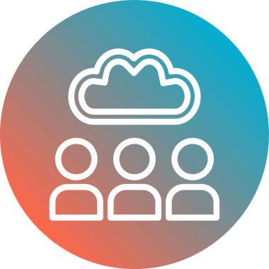 Bulut. Web simgesi basit illüstrasyon