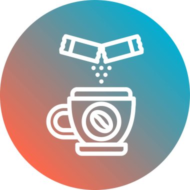 Çay. Web simgesi basit illüstrasyon