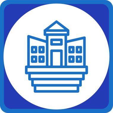 Üniversite ikon vektör illüstrasyonu