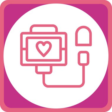 Kalp. Web simgesi basit illüstrasyon