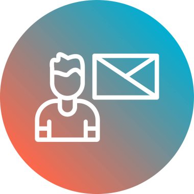 E- posta simgesinin vektör illüstrasyonu