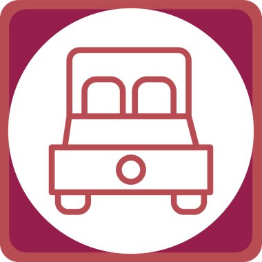 Otobüs. Web simgesi basit illüstrasyon